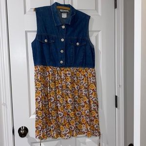 Vintage Marnie West - 1990s Mini Jean Dress